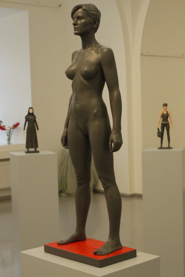 Self-portrait 2010 gypsum, acrylic, height 90 cm
