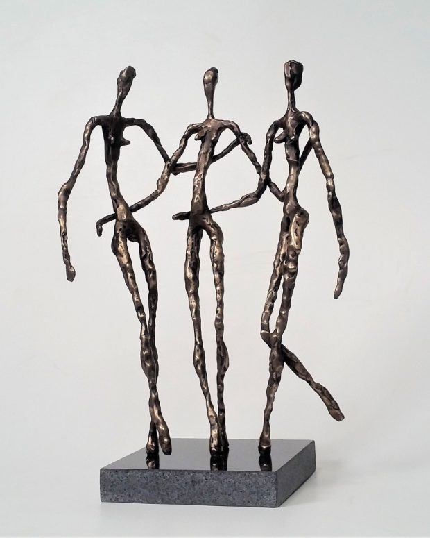 Three graces. 2019 bronze, granite, 38x25x15 cm, Property of the author.